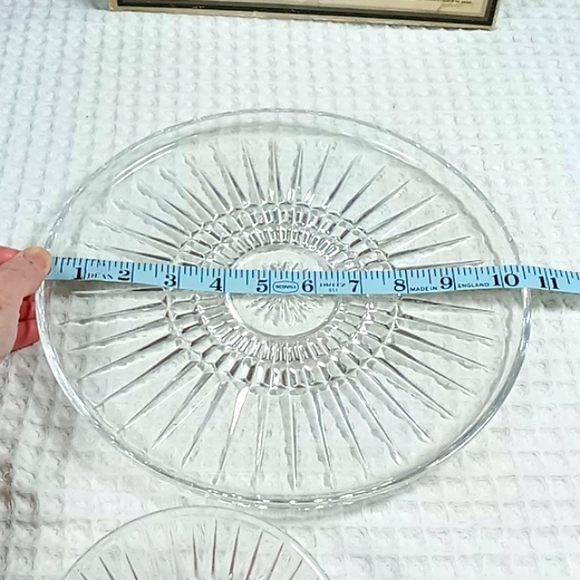 Vintage Fostoria Heritage Cake Stand/ Chip and Dip Set On Original Packaging - Picture 7 of 14